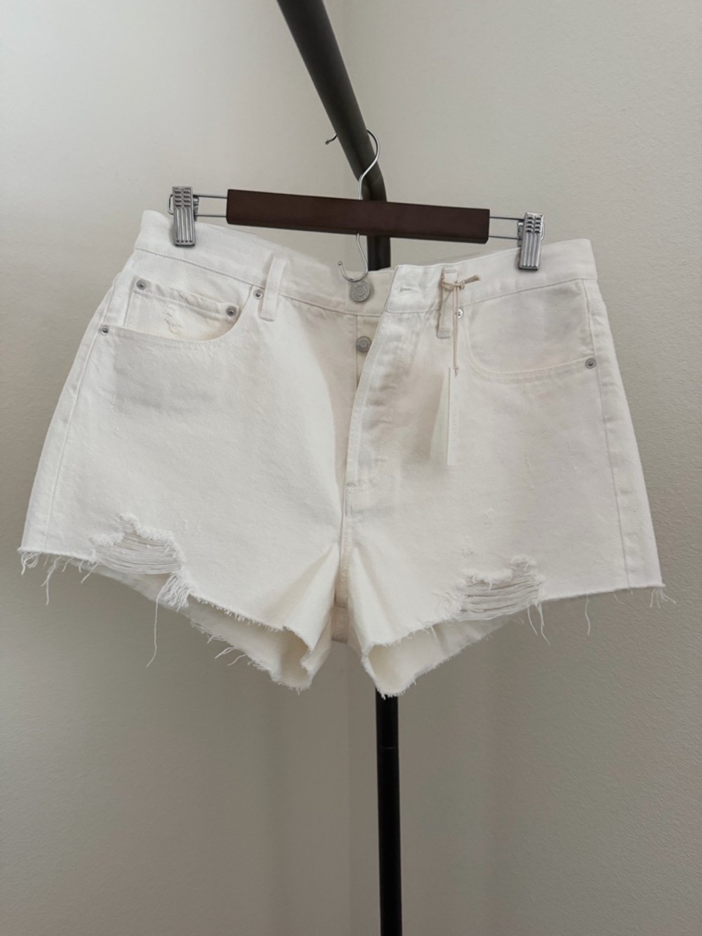 Z SUPPLY OFF WHITE CLASSIC HI RISE DENIM SHORT 29 - Picture 5 of 8